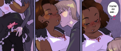 filthyfigments: Our new genderqueer romance “Breaking Etiquette” by @bramblefix has just updated with 3 new pages! We never could resist a cute person in a suit… Read it now on filthyfigments.com 