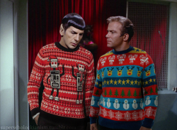 superwholockianism:   &ldquo;I feel rather uncomfortable, Captain.&rdquo;  someone called?  spicyshimmy:  vaiyamagic:  So… you know how people nowadays do like, old Victorian style Christmas dress-up? Do people in Star Trek do dress-up traditions from