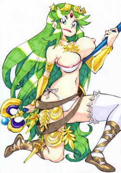 grimphantom:  rafchu:  New slightly NSFW Nintendo girls ecchi commissions (¬‿¬)Palutena from Kid Icarus and the mysterious Wii Fit trainer ᕦ(ò_ó )ᕤThere’s a Smash Bros fever going on ♪(´ε｀ ) but I’m still playing Fantasy Life, then