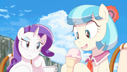 fristjra:  extradan:  youobviouslyloveoctavia:  keinzantezuken: Coco Pommel Licking Ice Cream —by DeannARTWell, this is a thing   Wow, this is incredible! For some reason I thought this was a screencap from a FiM anime!  The half second I saw this I