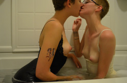 luxaeternagirl:  Daddy and I making out in the bathtub in lingerie.  Yes. You’re welcome. 