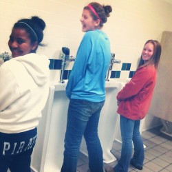 ipstanding:  Throwback! #tbt #volleyball #8thgrade #urinals #bathroom #funny by hrogalla http://bit.ly/1atULQU