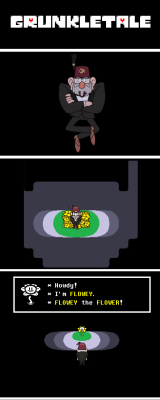 leoleoleolalala:  An undertale/Gravity falls crossover where Grunkle Stan fall into the bottomless pit and ended up in the underworld Stan sprites are based on the one in Pinequest Bonus Edit: Apparently this crossover’s already existed, oh well 