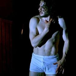 malecelebunderwear:  In case you forgot: Kit Harrington took to the stage in his undies for a recent play