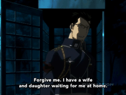 devinchee:  phenomenallyextraordinary123:  FMA/FMAB Meme: 5 deaths (2/5)  Maes Hughes’s death  This whole death will never be okay. He loved his family so much and now his daughter will grow up without a father:’(  AND IT WAS THAT LOVE FOR HIS FAMILY