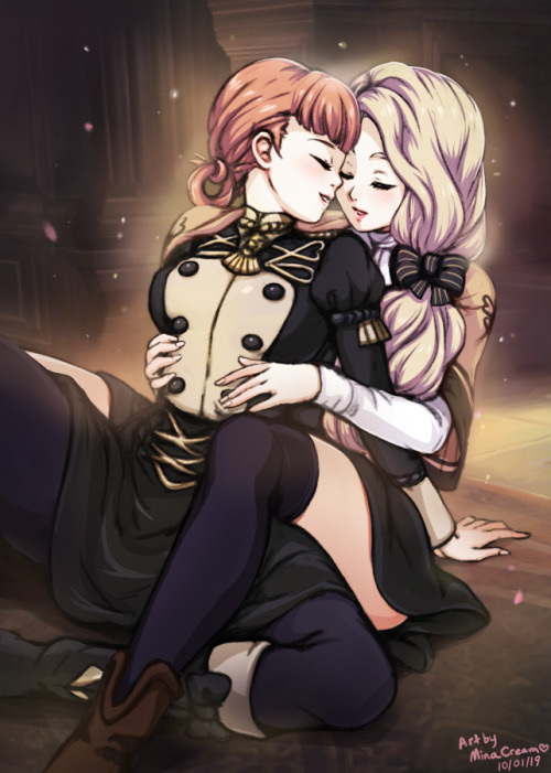 #600  Annette x MercedesMy contribution to @yurirenaissance’s House of the Lily FE yuri fanzine!(Mercette&lt;3  They are just so cute together. ;o;)Support me on Patreon