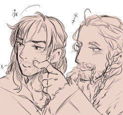 kuriusagi:  after almost 12 hours of work for 2 days, and I guess the situation will last till Saturday, wanted to draw something happy… and this end up shown on my screen…what the… at least Fili looks happy lol Will take this down if I regretted