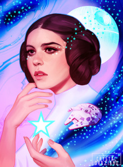 crystalgraziano: Princess, General A new small print in time for ECCC!  I’ve wanted to do something for Leia/Carrie Fisher for a while, and it felt like a good time.  Miss her ❤️ Prints via Etsy | Patreon 