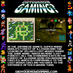 didyouknowgaming:  Super Mario World, The Legend of Zelda.  Thanks to Kewl0210 for helping to translate and confirm the Japanese text.