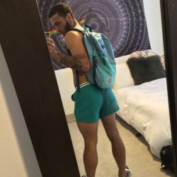 homeofthegods:  kygarbs:  Got some new shorts and a polerstuff bag to go with my poker shoes  He’s cute