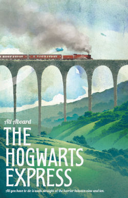 pixalry:  Harry Potter Travel Posters - Created by The Green Dragon Inn Prints are available for sale on Etsy. Check more of their travel designs here. 