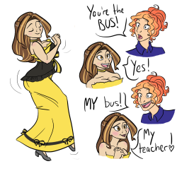 pageofmelody:  chesiresailboats:  wolfenartistofhetalia:  proudgayconservative:  pepperbear:  frostbackscat:  I humanized the Magic School Bus, since it’s Ms Frizzle’s TARDIS equivalent! I mean, she IS a Timelord right? And the cliche of overused