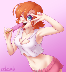 #153 - RWBY Popsicle Set - Nora Behold the Sloth Queen.I know it’s winter and everything, but where I am right now is freaking hot. Besides, I think people want to warm up so here I am doing my part.Two versions because why not. Follow me for more~