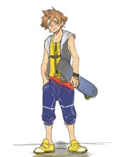 israphael-x:  Idk what happened, but my Kingdom Hearts/SoRiku feels came back all of a sudden…now the world will know Im kingdom hearts trash..But real talk tho Sora skateboarding in KH2 was the coolest thing