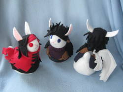 stitchnik:  Zack Fair, Angeal Hewley, and Vincent Valentine bunnies! made by The Stitchy Button on etsy 