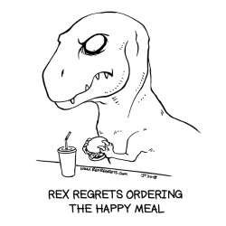 rexregrets:  Rex Regrets not ordering the entire cow.  This configuration is relatively hard to eat.  Rex gave fries away. 
