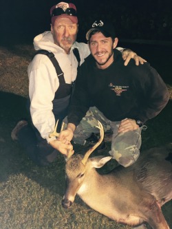 Daddy and I with my First deer of the year. I know he ain&rsquo;t a wall hanger but he will be damn good eatin.