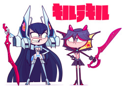 grimphantom2:  ninsegado91:  spencerduffy:  Kill La Kill  Cute cartoony design  lol love the style XD   &gt; u&lt; &lt;3