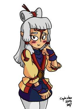 Paya from Legend of Zelda Breath of the Wild. I still don’t have it, but as soon as I saw her, I had to draw her. 