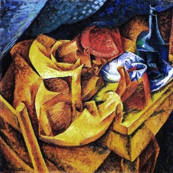 Umberto Boccioni (Reggio Calabria 1882 - Verona 1916), Il Bevitore (The Drinker), 1914; oil on canvas, 87 x 88 cm; Pinacoteca di Brera, Milano
