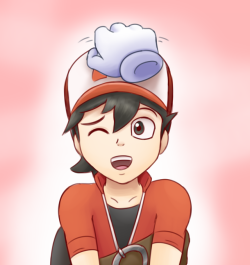nuggetsday:   Sketch of the boy from Pokemon Let’s Go. Ain’t he adorbs?   