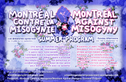 I made a poster for this  Montreal Against Misogyny project. I would like to make more posters for projects and events. Message me if you are looking to hire someone.