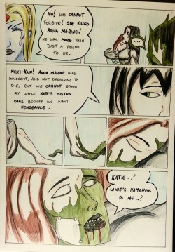 Kate Five vs Symbiote comic Page 110  The plot thickens. Balthus takes matters into its own spiky tentacles!