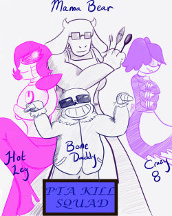 bibliartistic:  The PTA Kill Squad.  With Agent Bone Daddy, Mama Bear, Hot Leg, and Crazy 8.  