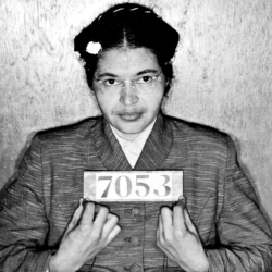 makerswomen:  On This Day 1955:&ldquo;The first lady of civil rights&rdquo; and &ldquo;the mother of the freedom movement,&rdquo; Rosa Parks refuses to give up her seat on a bus to a white person. Her arrest would help spark the modern civil rights moveme