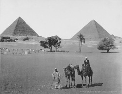deathandmysticism:  Giza Pyramids and Tombs of Bedouins, Egypt, ca. 1875