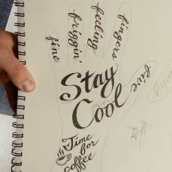 Practicing more lettering. #lettering #ink #fonts #cursive  (at Empire Tattoo Quincy)