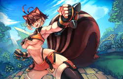junkpuyo:  Blazblue Centralfiction comes out today, check out my illustration in the guest gallery 