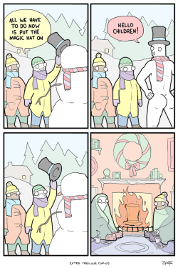 tastefullyoffensive:  The Snow Man (comic by Extra Fabulous Comics) 