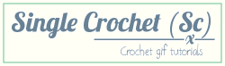 crochet-gifs:   Learn to Crochet!Crochet Gif Tutorial: The Single Crochet (sc) Stitch  As you get into it, try doing steps 4-6 all in one motion! NB: This tutorial is using US English crochet terminology. This is the UK English ‘double crochet’ stitch.