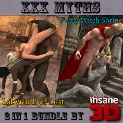 More comics for everyone today! AND this one is a 2 for 1 bundle! Insane3D has made out dreams come true! Labyrinth of Lust [2d   3d anaglyph]  	Part man, part bull, and horny for raw, uninhibited sex. Rumors about  sexual insanity in Minotaur’s labyrinth