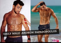 thecelebarchive:  DAILY MALE - the amazing model, Andrew Papadopoulos.More pictures &gt; http://bit.ly/tcaandrewpapadopoulos