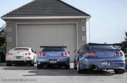 function-over-form:  stussyking:  boisecars:  njborn95:  gtrv-spec:  boisecars:  R33, R34 or R35?  Supermodels line-up; with no thongs.  Neither. The best one which is the R32, which also happens to be left out.  They also have acquired an R32 since this