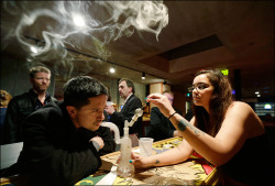 weedporndaily:  Wash. state agency votes to ban marijuana from bars OLYMPIA, Wash. (AP) - The Washington state Liquor Control Board has voted to make it illegal for an establishment with a liquor license to allow marijuana consumption on its premises.The