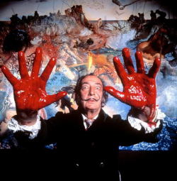 Immersed in his work (Salvador Dali)
