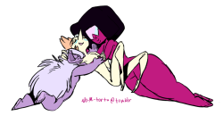 no-mi-torta:  cuddle time! after THIS (and unseen naughty times) you need some naked polygem cuddles. enjoy the nudity you thirsty little shits.  