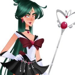 Last Lady I was Able to do before leaving for Portugal! Lady N•124 SAILOR PLUTO!! Only one Sailor Scout Left  (at Bilbao, Spain)