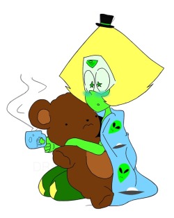 This was too adorable for me to not colour(peridots&ndash;tardis)EEEE THE BLANKET OMG