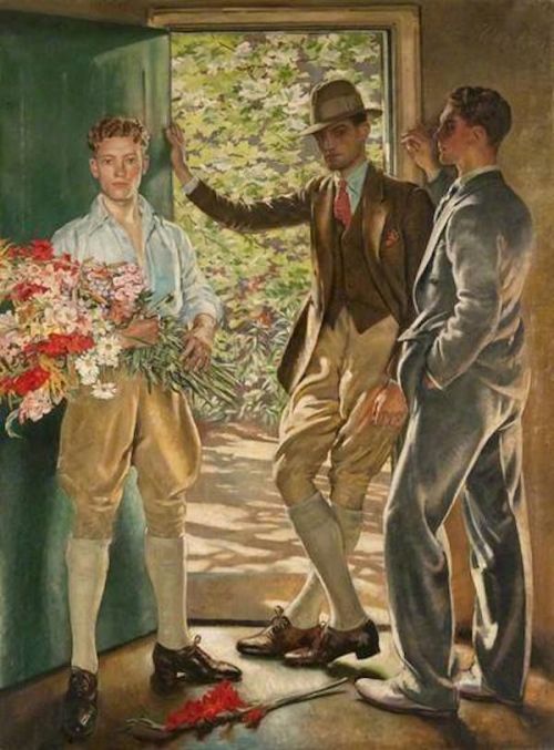 palecolorinfluencer:  Painting entitled “The Garden Door”  by William Bruce Ellis Ranken (1881-1941) painted in 1926.