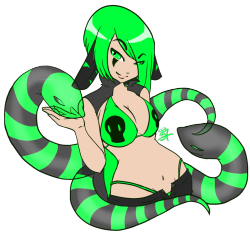 My part of an art trade with Toxitty38 on dA of her OC Toxi with her ghosty snakes Mogi and Kogi I was trying out FireAlpaca on my Mac&hellip;and I decided that I absolutely hate it yup
