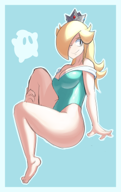 pcengine:    A pin up of of Rosalina!!!!! A return to form, if you will; I haven’t done somethin’ like this in a while.Her bikini is too ornate to wear practically but she’s stylish so WHATEVER        &lt;3 &lt;3 &lt;3