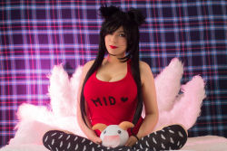 irishgamer1:  Ahri from League of Legends nude cosplay.