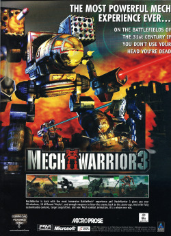 oldgamemags:  Mech Warrior 3 - the most powerful mech experience ever! Follow oldgamemags on Tumblr for more awesome scans from yesteryear! 