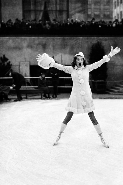 vintagegal:  Lucille Ball taking a skating lesson at the Radio City skating rink , New York, 1937 (via) 