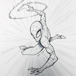 Spidey doodle! Is he falling or leaping forward? How do you see it?  #Spider-Man #spiderman #spidey #marvel #marvelcomics #comics #comicart #comicbooks #drawing #doodle #sketch #art #instaart #ink #illustration #body #falling #PatrickHennings #design