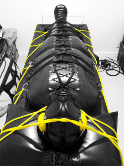 s10boi: My new sleepsack from Invincible rubber arrived yesterday. Rubberwulf was keen to make sure I was securely sealed inside it…for safety… More photos and videos on my site: s10boi.com 